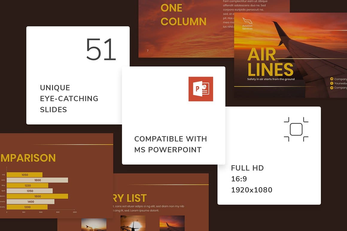 Airlines Aviation Services Powerpoint Presentation Template Preview 2.
