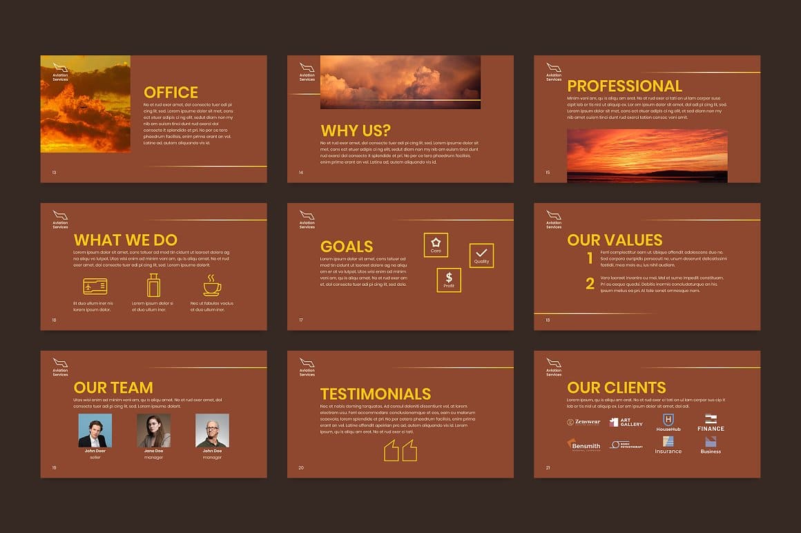Airlines Aviation Services Powerpoint Presentation Template Preview 8.