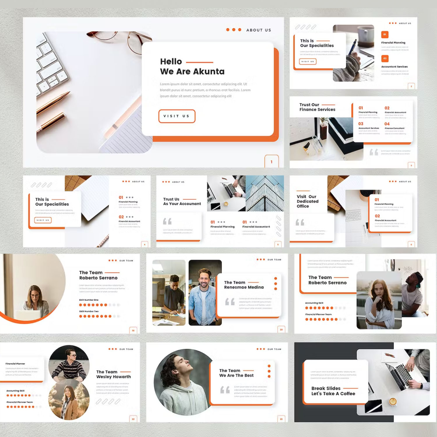 Preview akunta accounting powerpoint template.