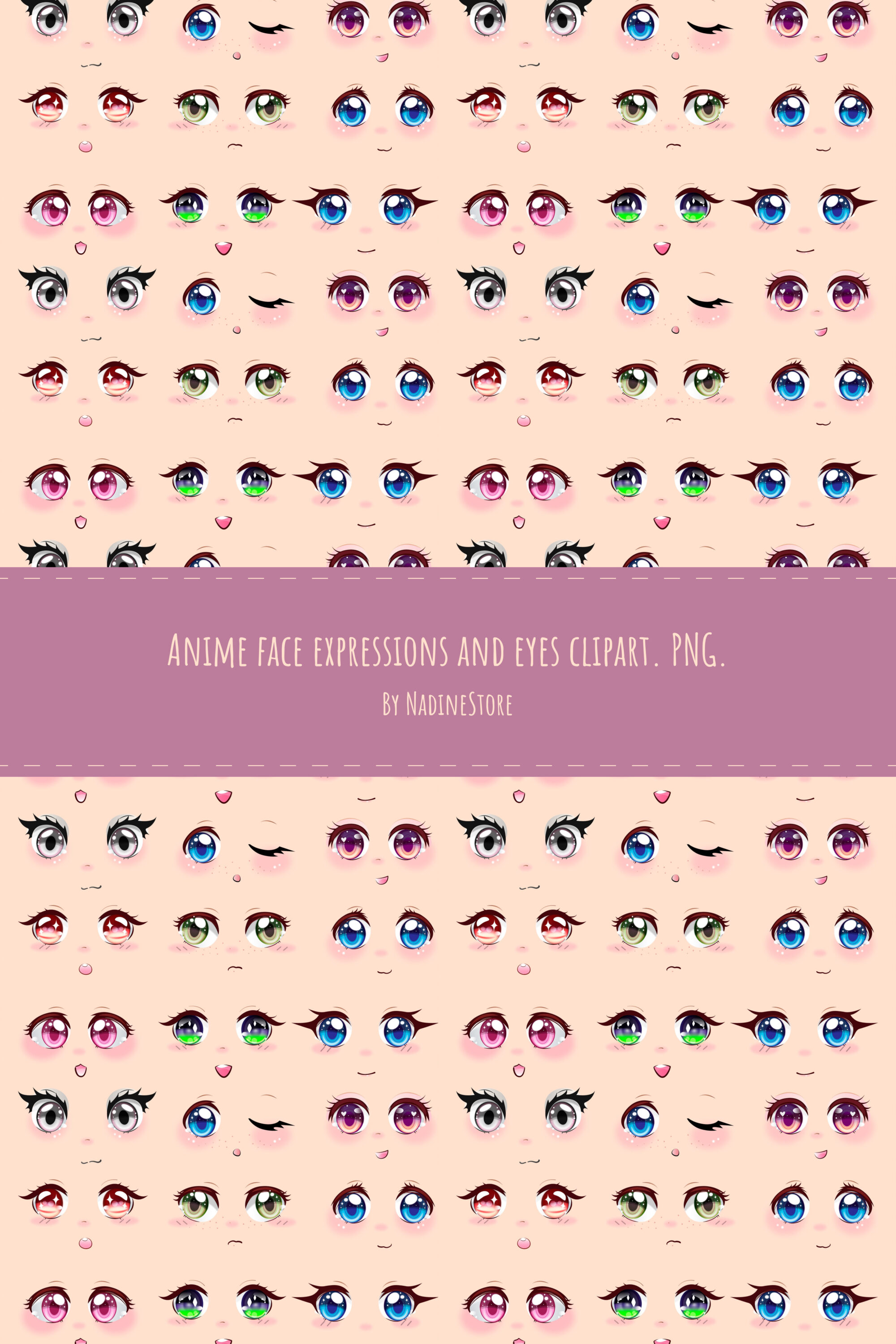 Anime face expressions and eyes clipart of pinterest.