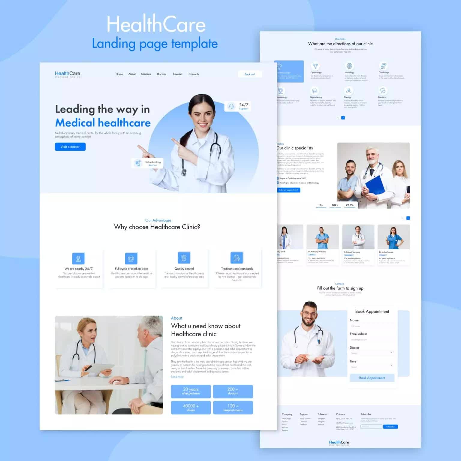 Healthcare Landing Page Template Preview 6.