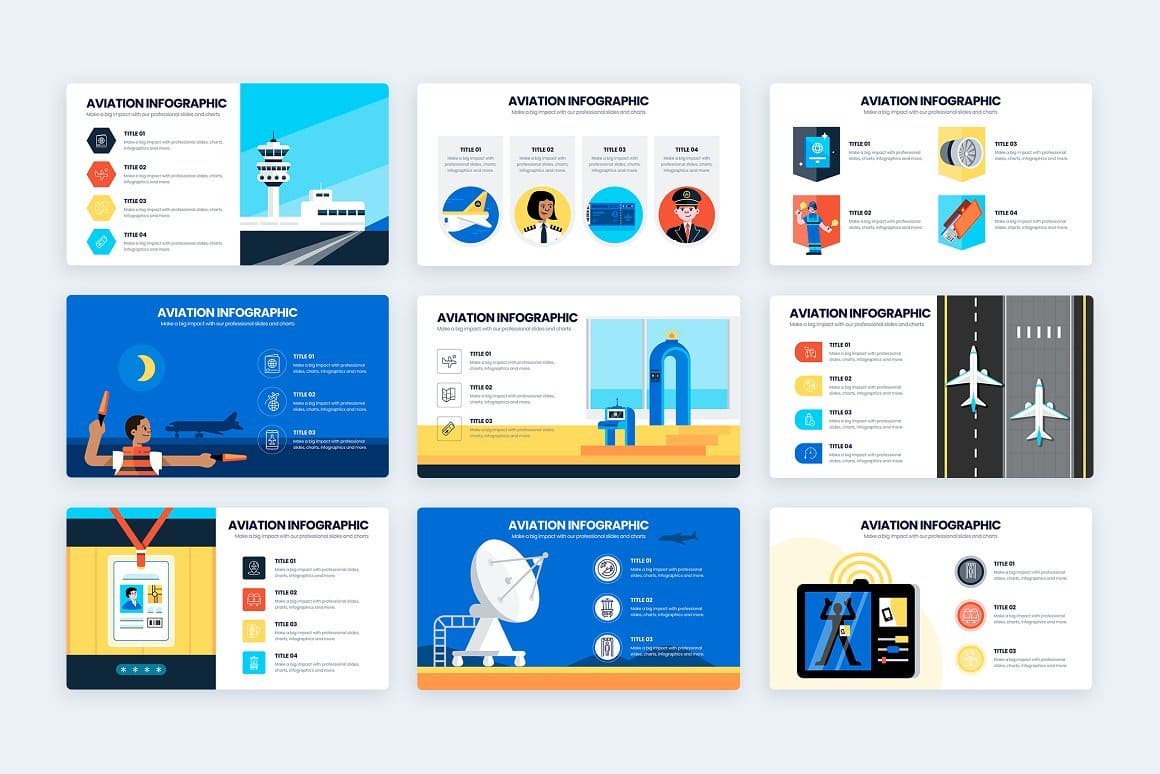 Aviation Infographics Powerpoint Template Preview 2.