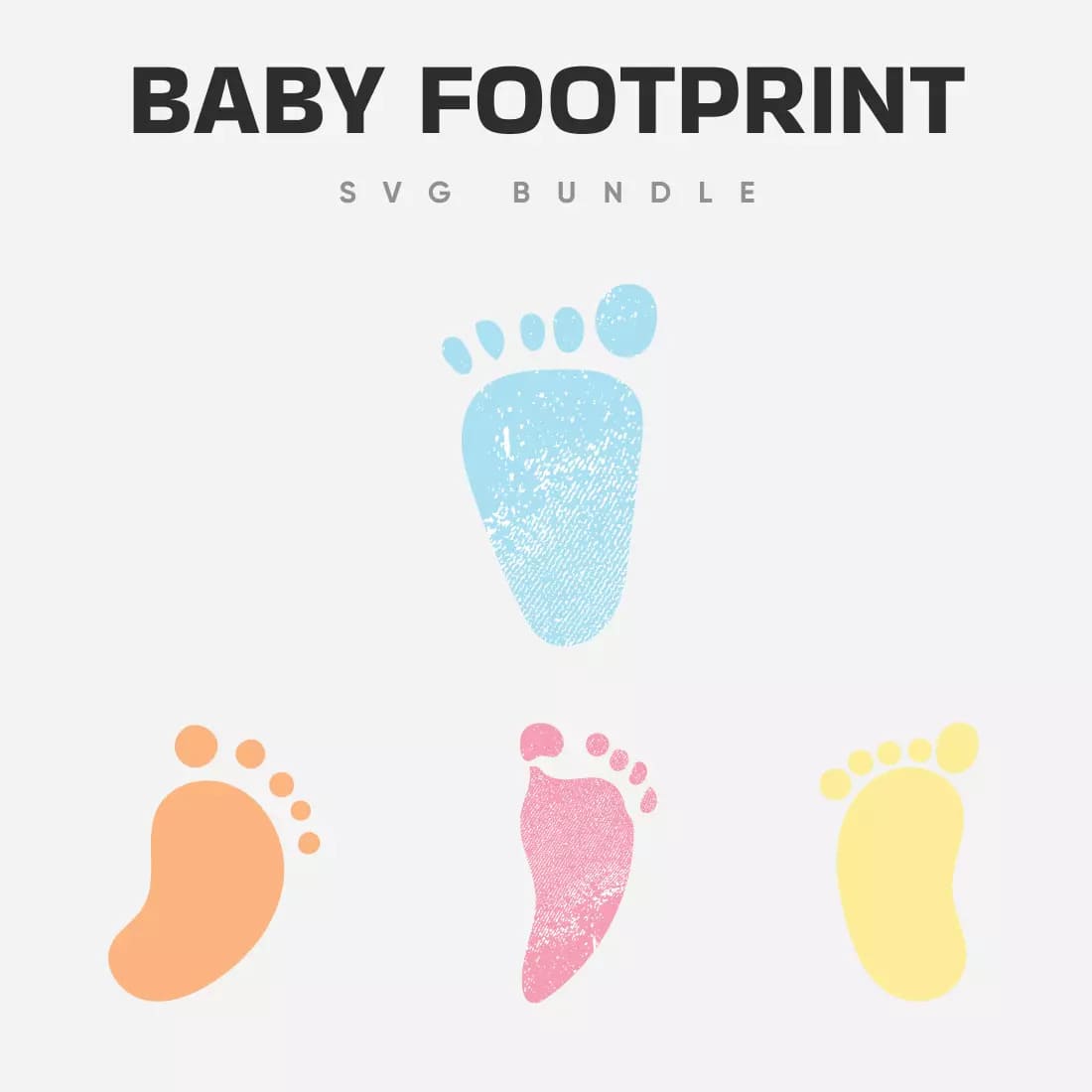 Baby Footprint SVG Bundle Preview 7.