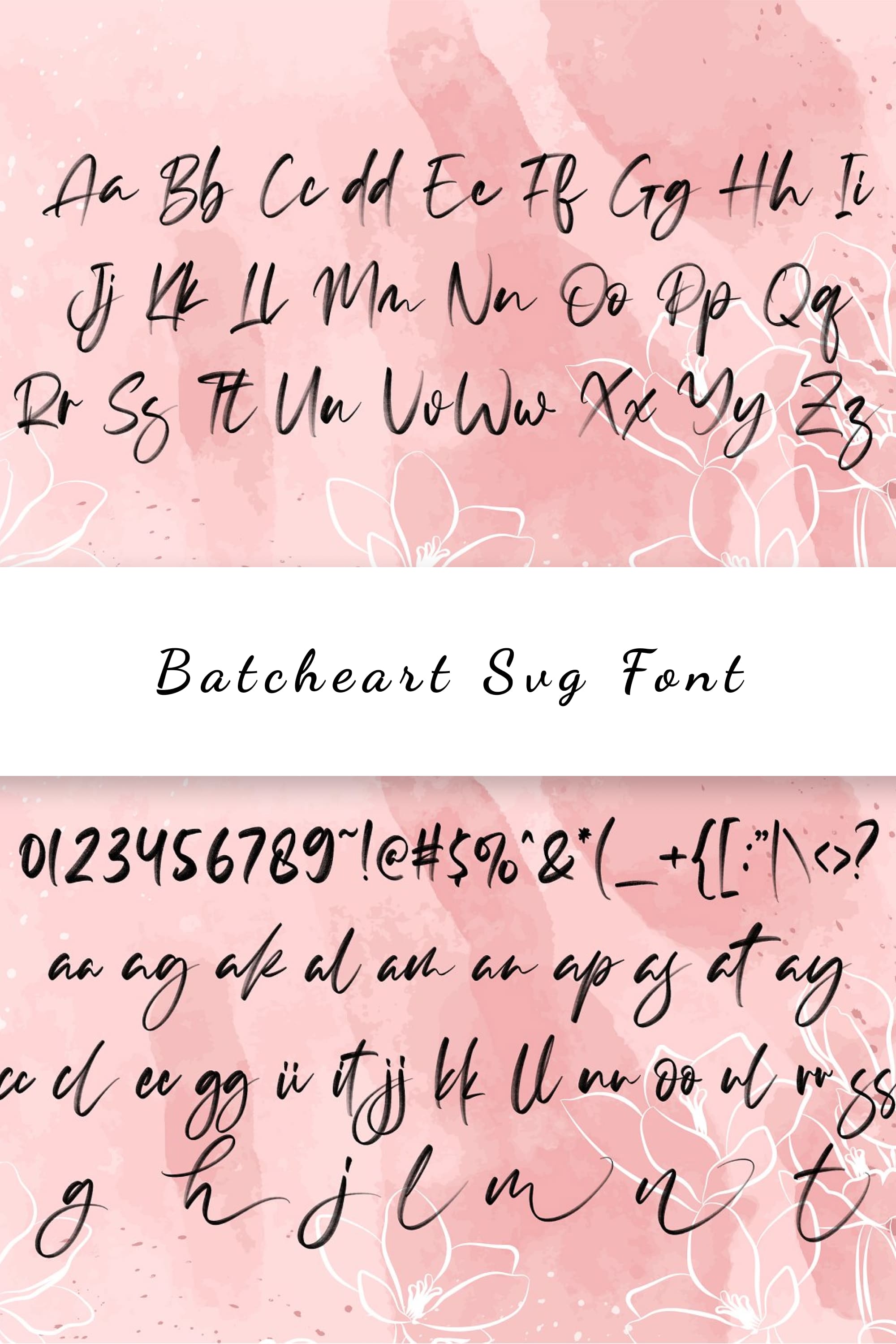 Batcheart SVG Font Pinterest.