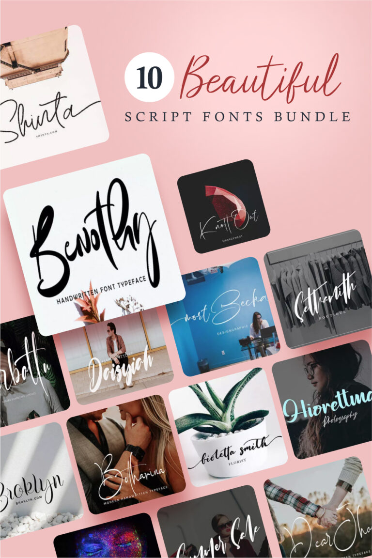 10 Beautiful Script Fonts Bundle – MasterBundles