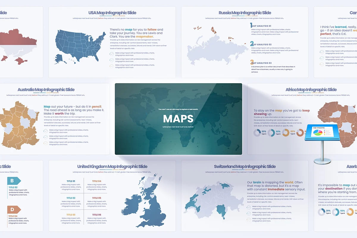 best maps keynote infographics template.