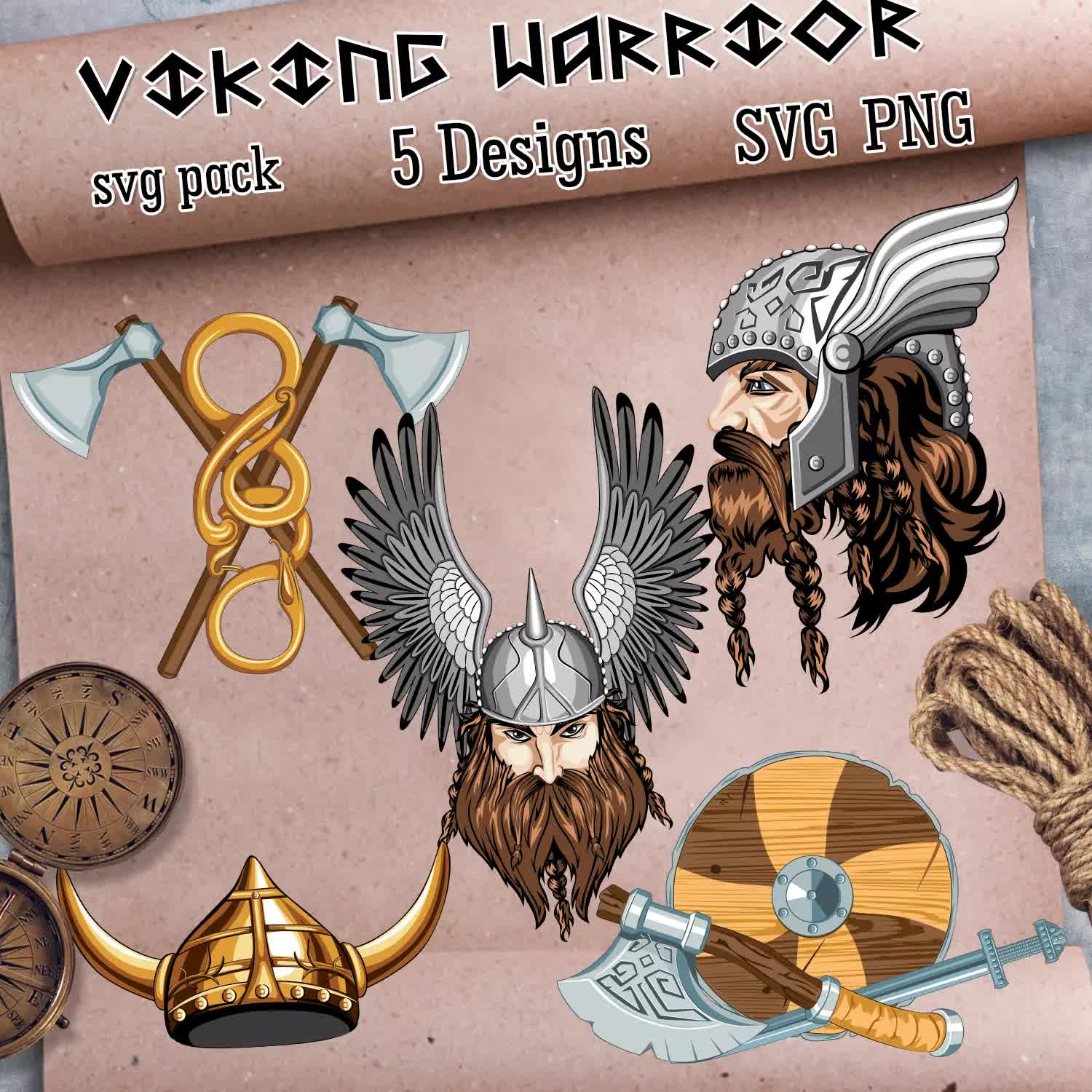 Big Viking SVG Bundle 56 Files Preview 1.