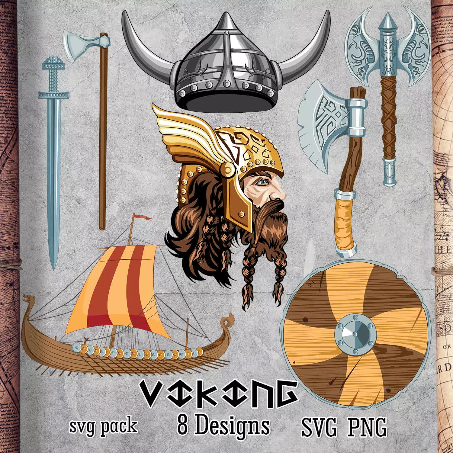 Big Viking SVG Bundle 56 Files Preview 7.