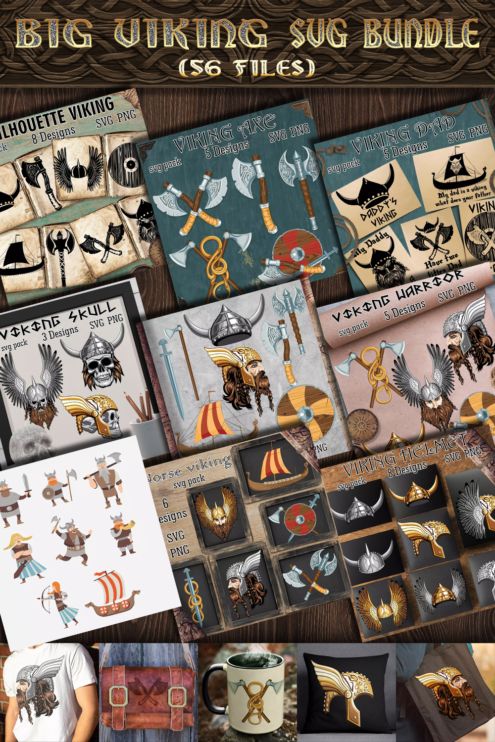 Big Viking SVG Bundle 56 Files Pinterest.