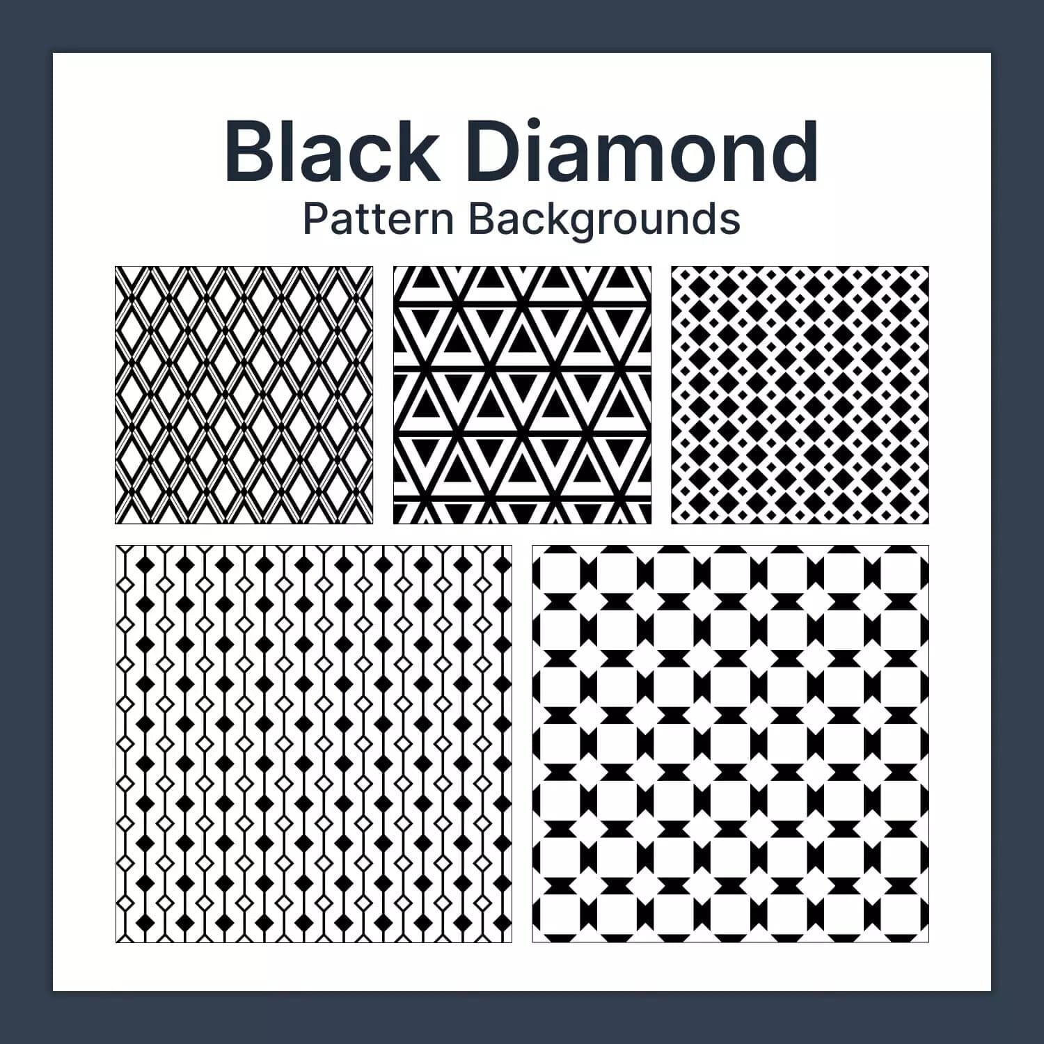 Black Diamond Pattern Backgrounds Preview 4.