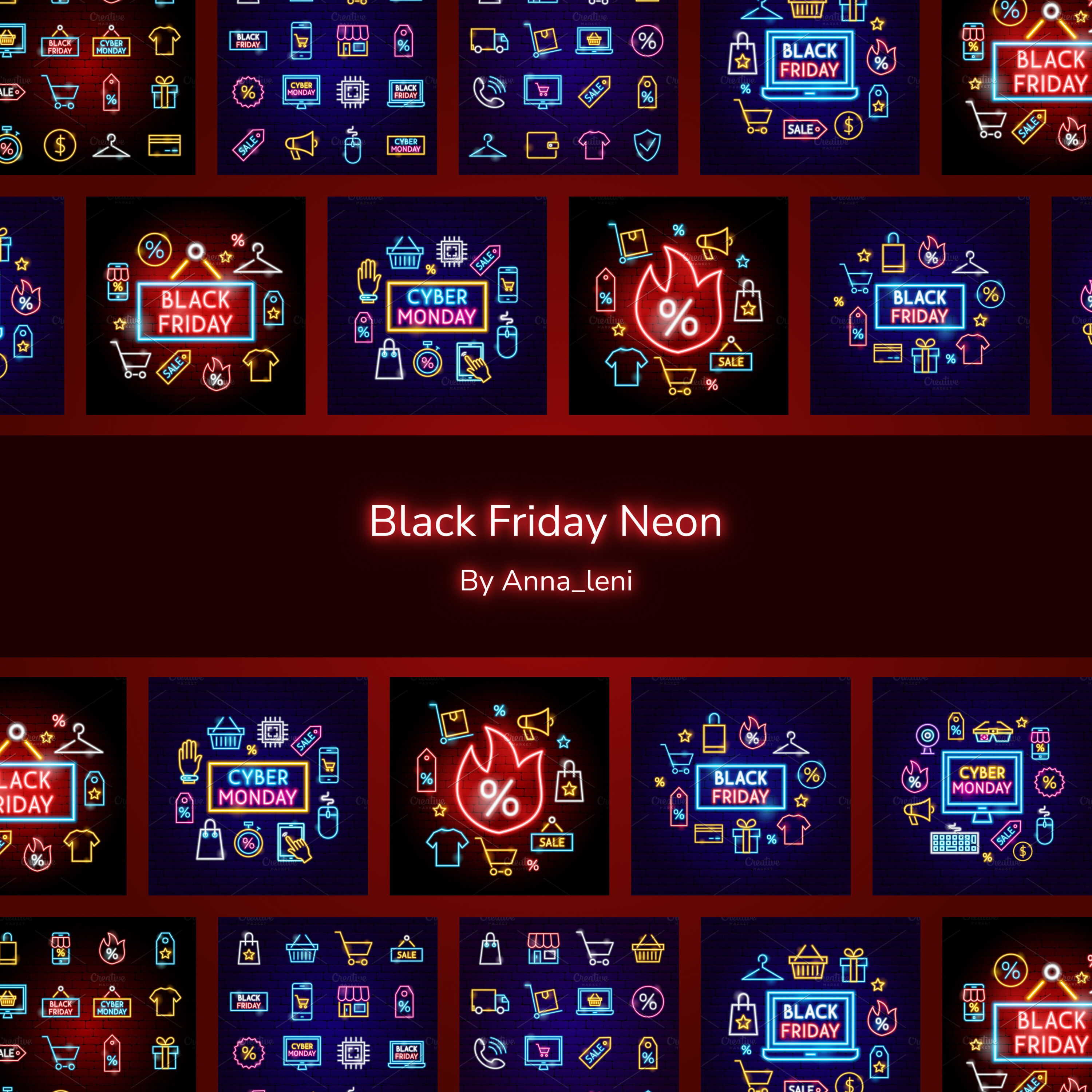 Black friday neon image preview.