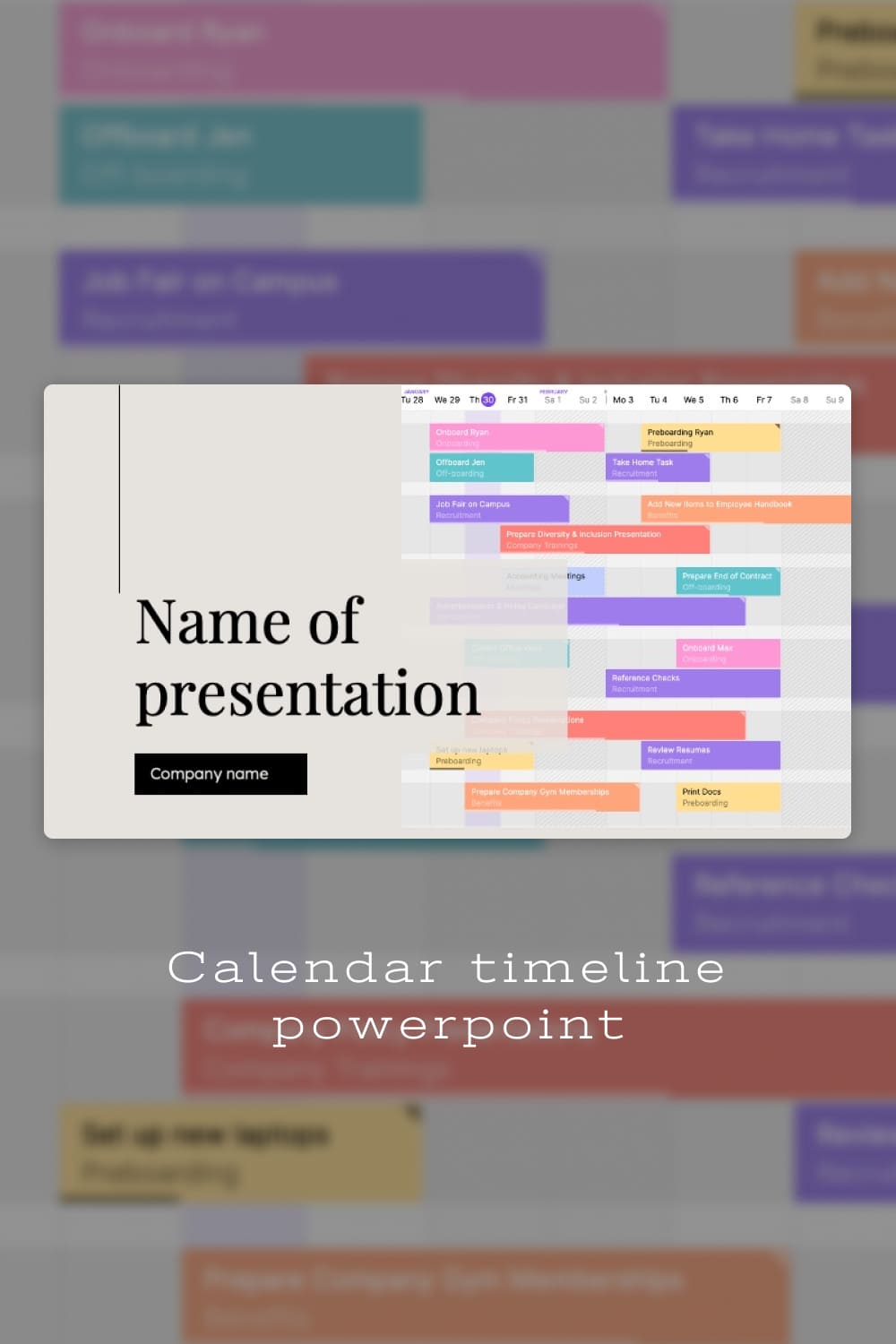 Calendar Timeline Powerpoint of Pinterest.
