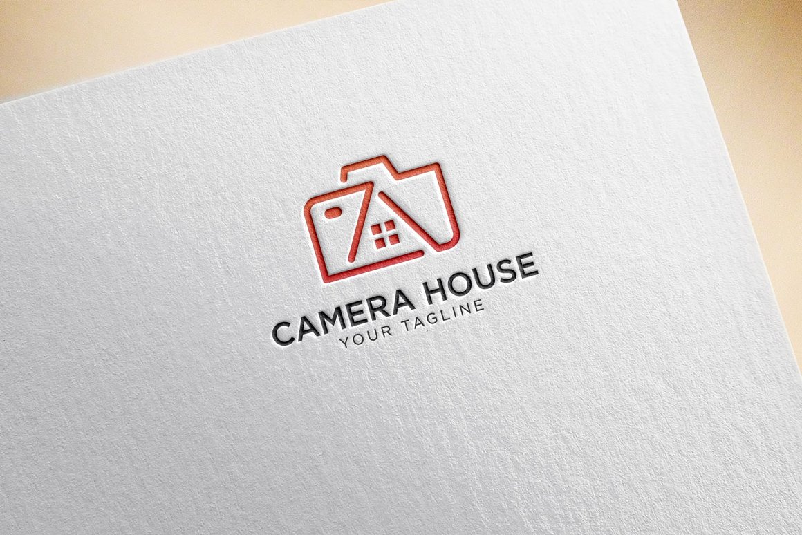 The camera logo is embossed on the fabric.