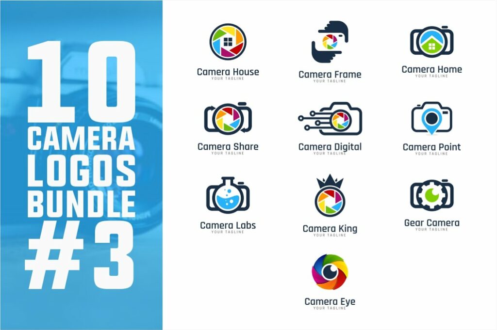 10 Camera Logo Bundle #3 – MasterBundles