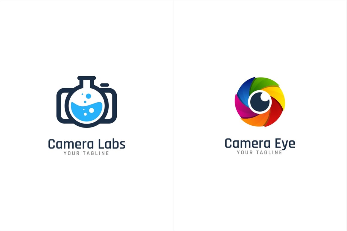 Different logos on the theme of cameras.