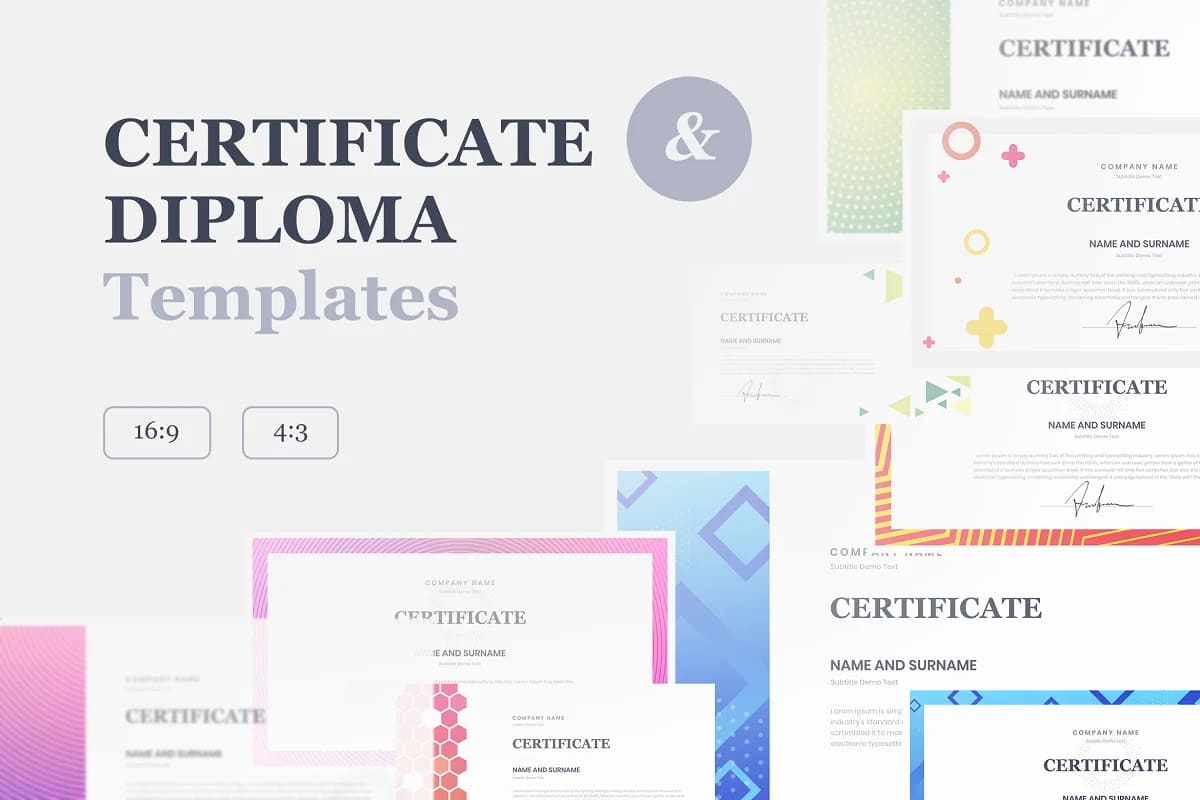 certificate diploma powerpoint template.