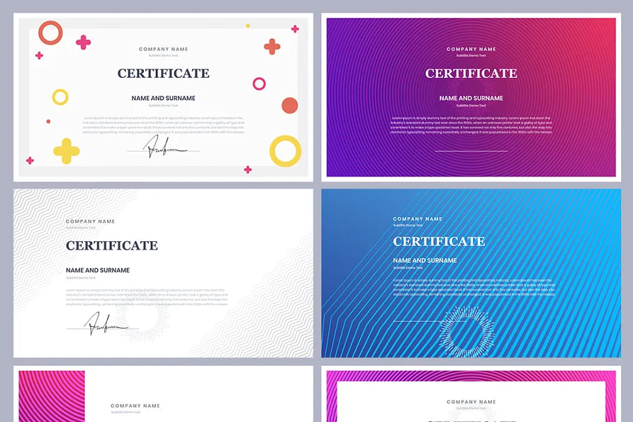 certificate diploma powerpoint presentation slide.