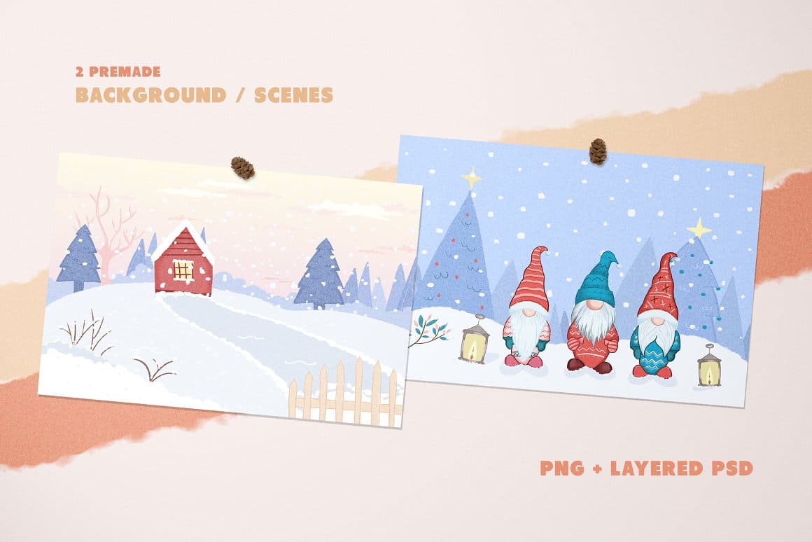 Christmas Clipart PNG PSD Preview 4.