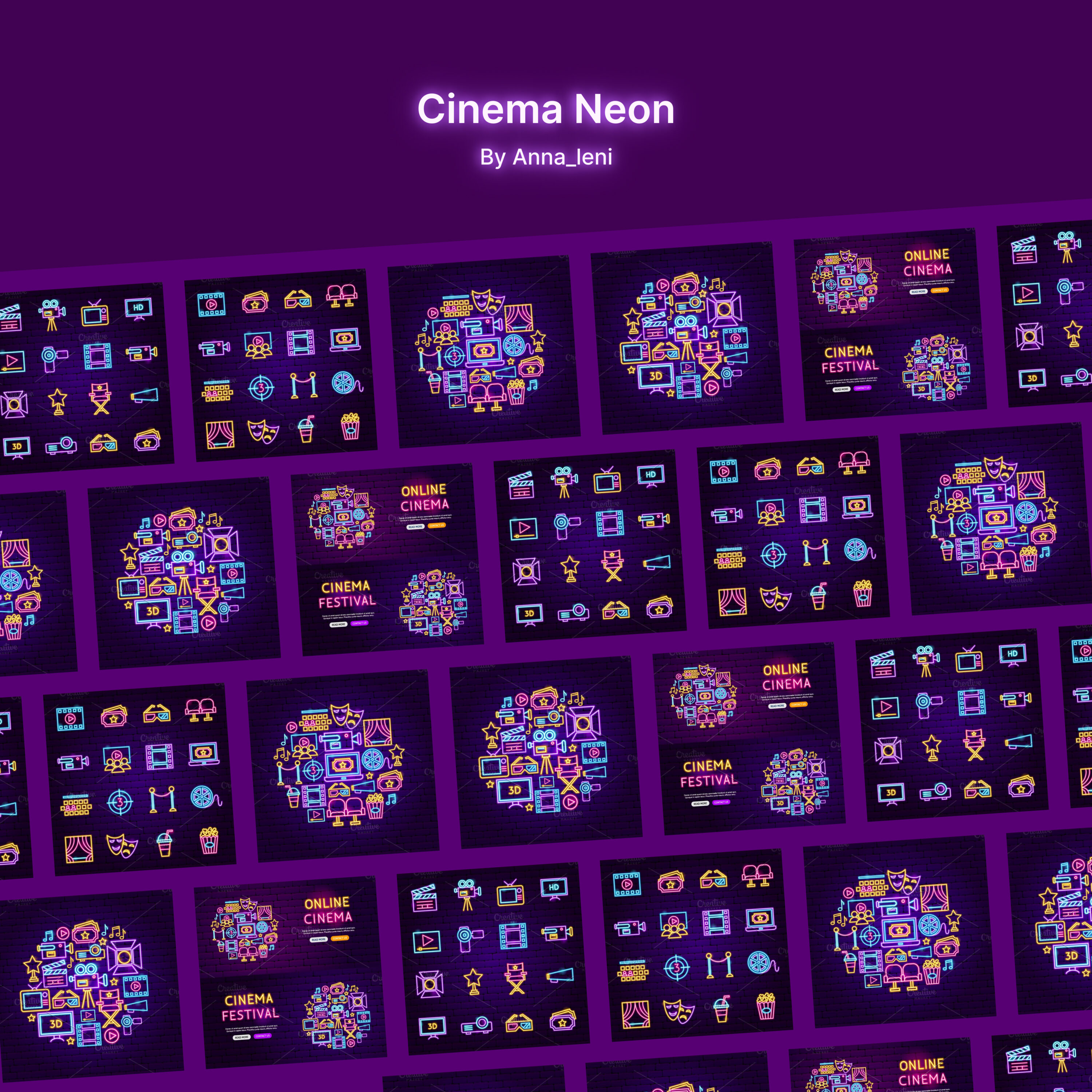 Cinema neon image preview.