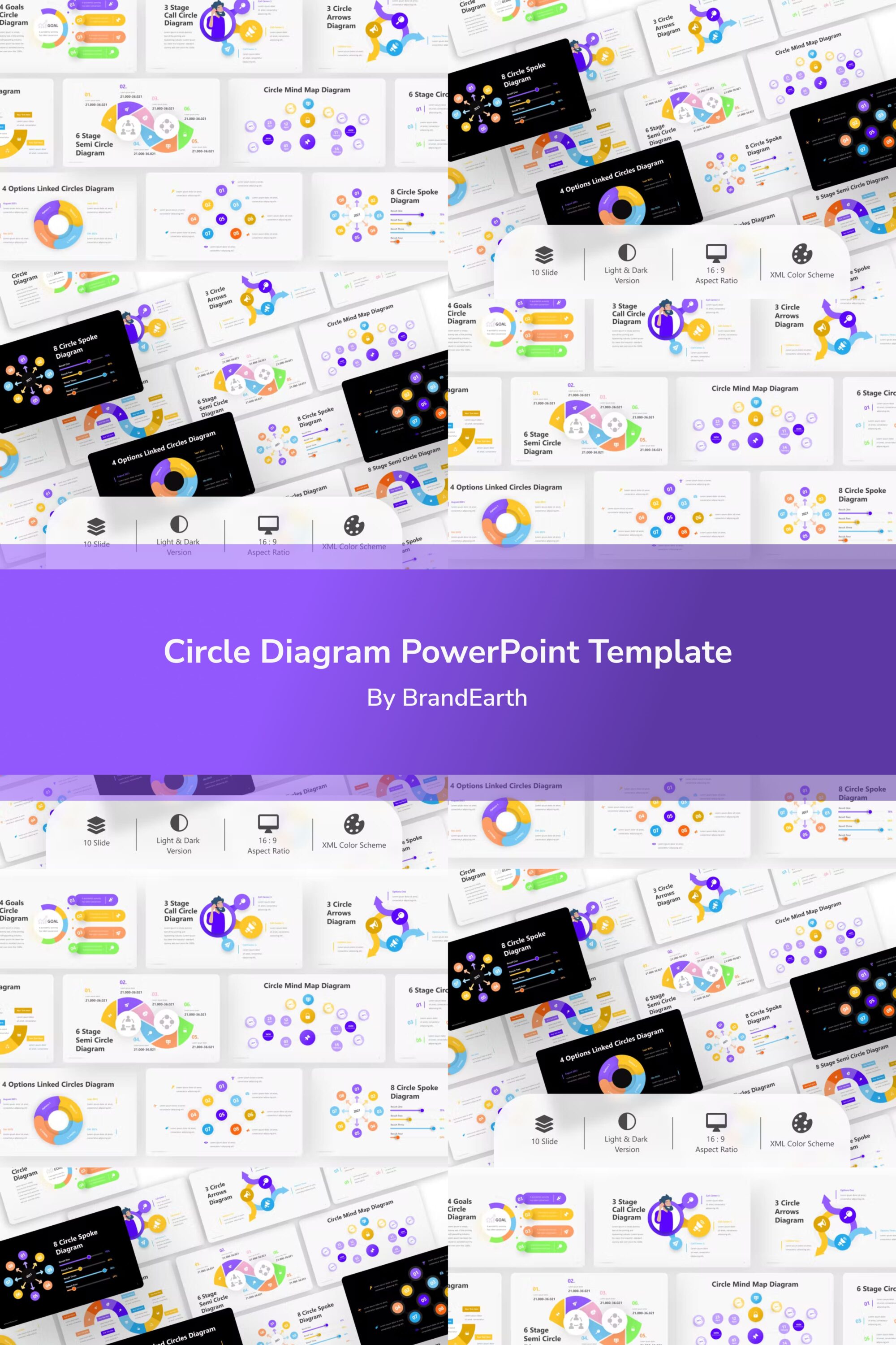 Сircle Diagram Powerpoint Template Pinterest.