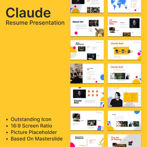 Prints of claude resume presentation.