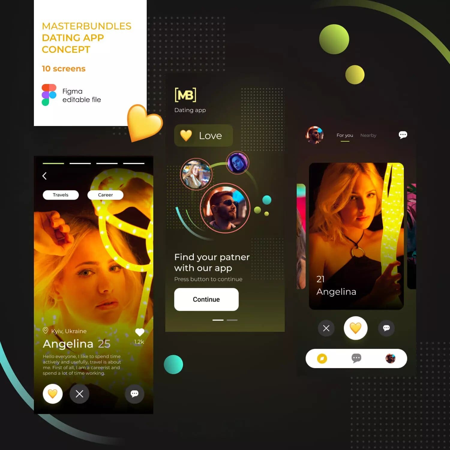 Clean Dating App UI Kit Preview 9.