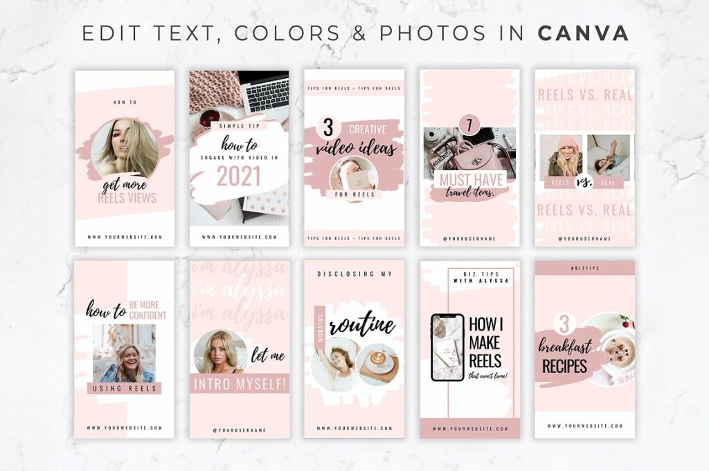 Instagram Reels Templates | Blush – MasterBundles