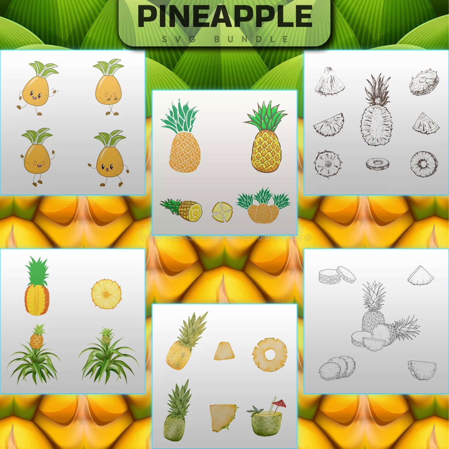 Colossal Pineapple SVG Bundle 1500 1500 2.