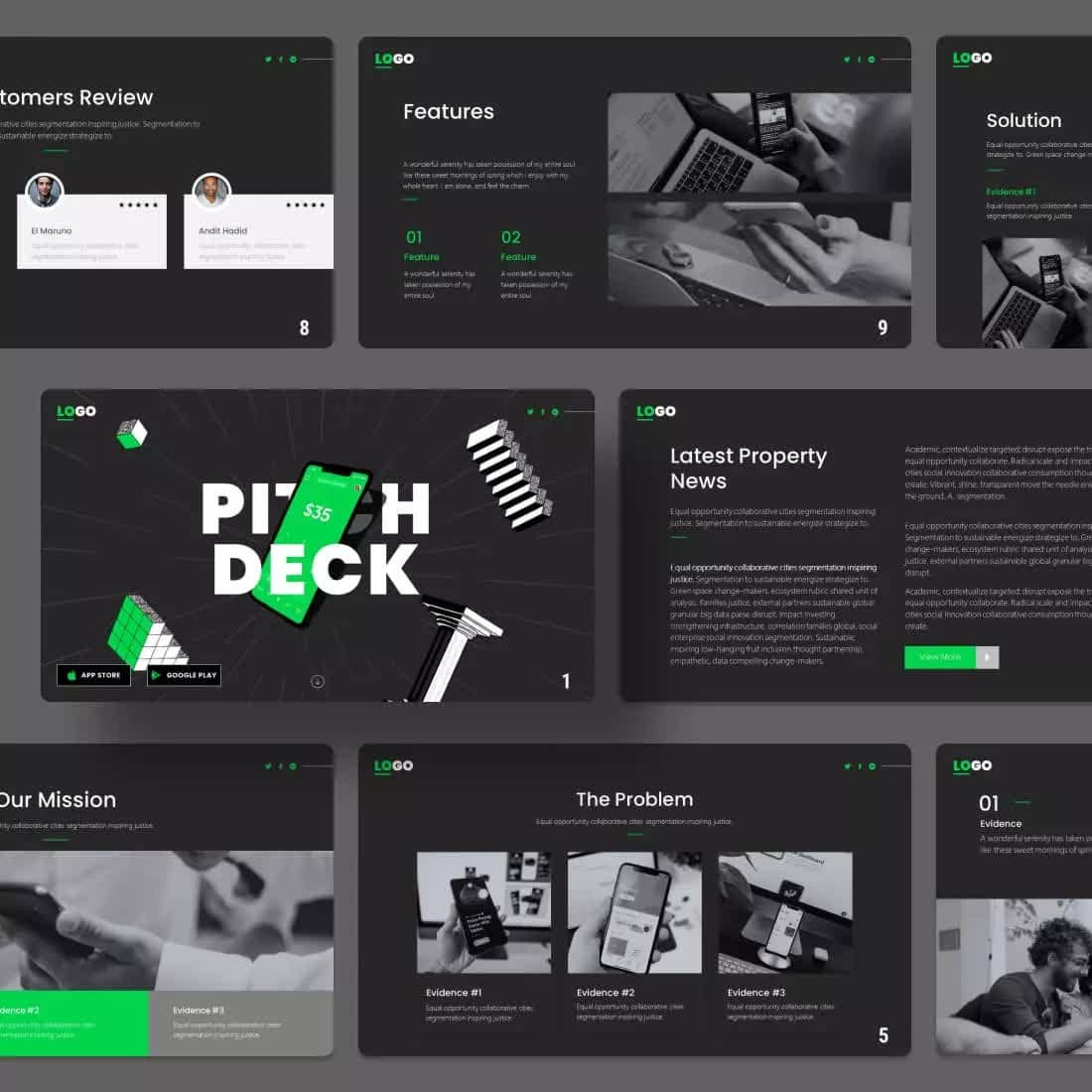 Colossal Pitch Deck Presentations Bundle Preview 3.