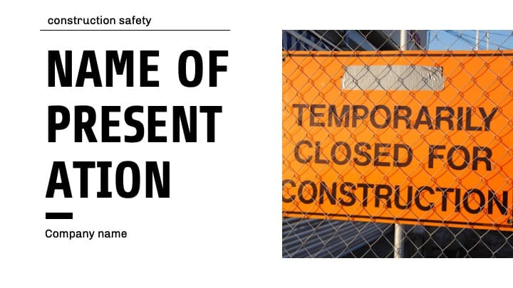 1 Construction Safety Powerpoint Presentation Free.