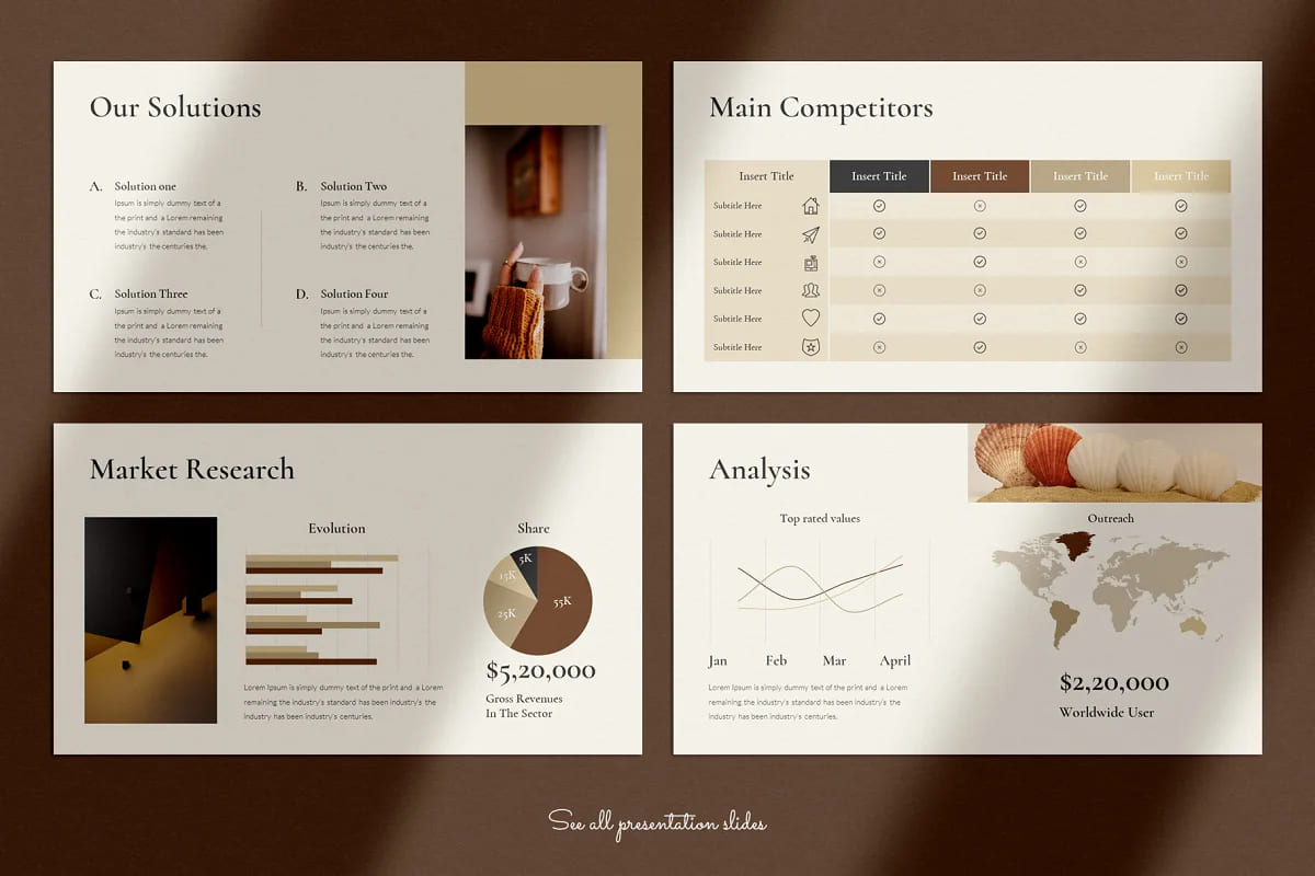 consulting presentation template,Character and Paragraph Styles.