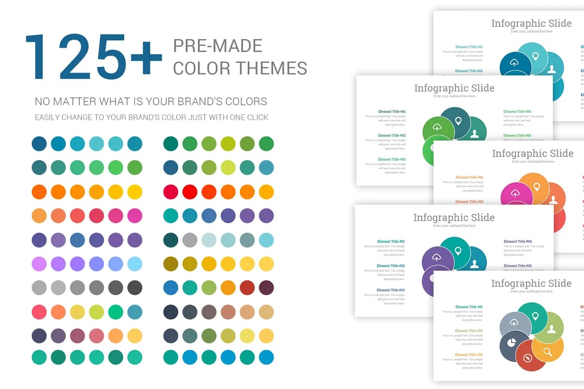 consulting proposal powerpoint, 125 pre-made color schemes.
