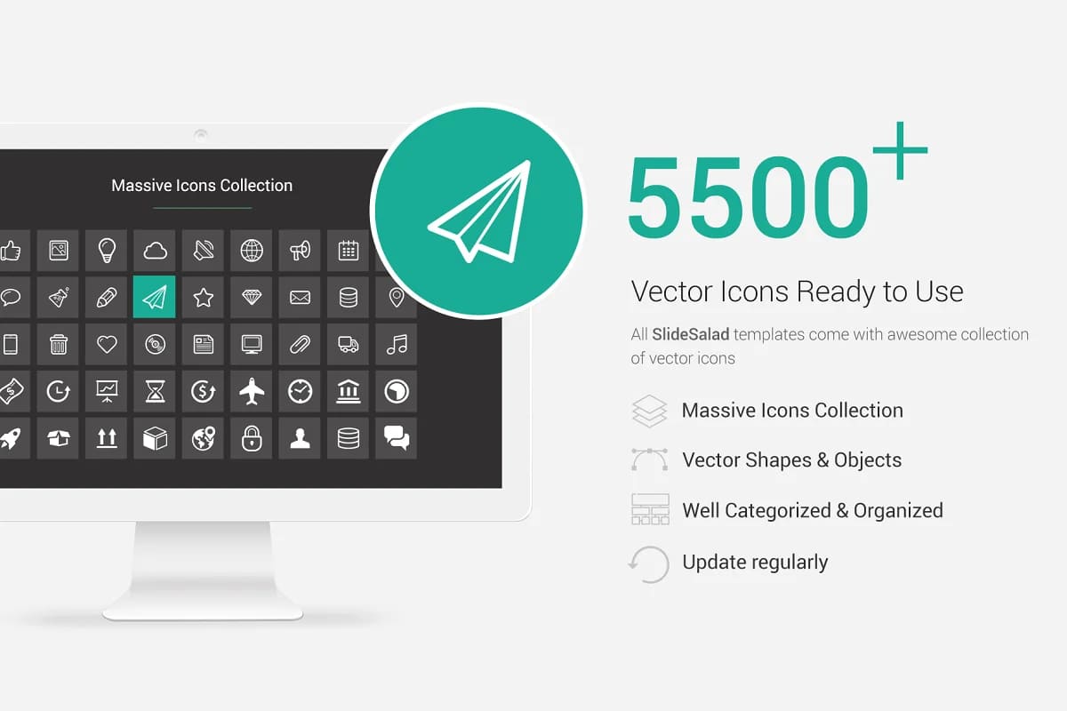 consulting proposal powerpoint, 5500 vector icons.
