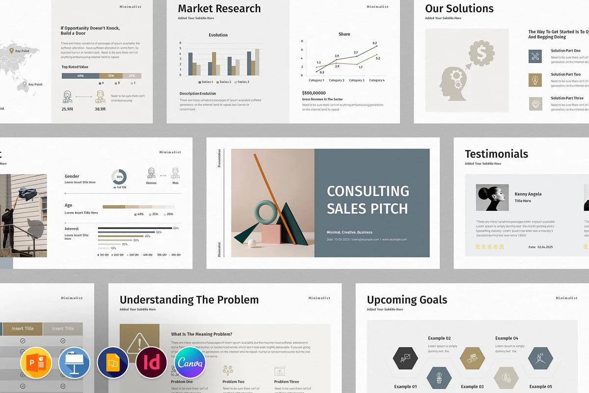 consulting sales pitch presentation template.