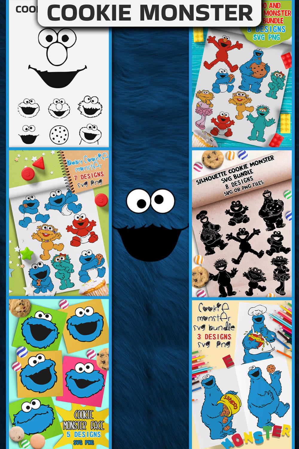 Cookie Monster SVG Bundle Pinterest.
