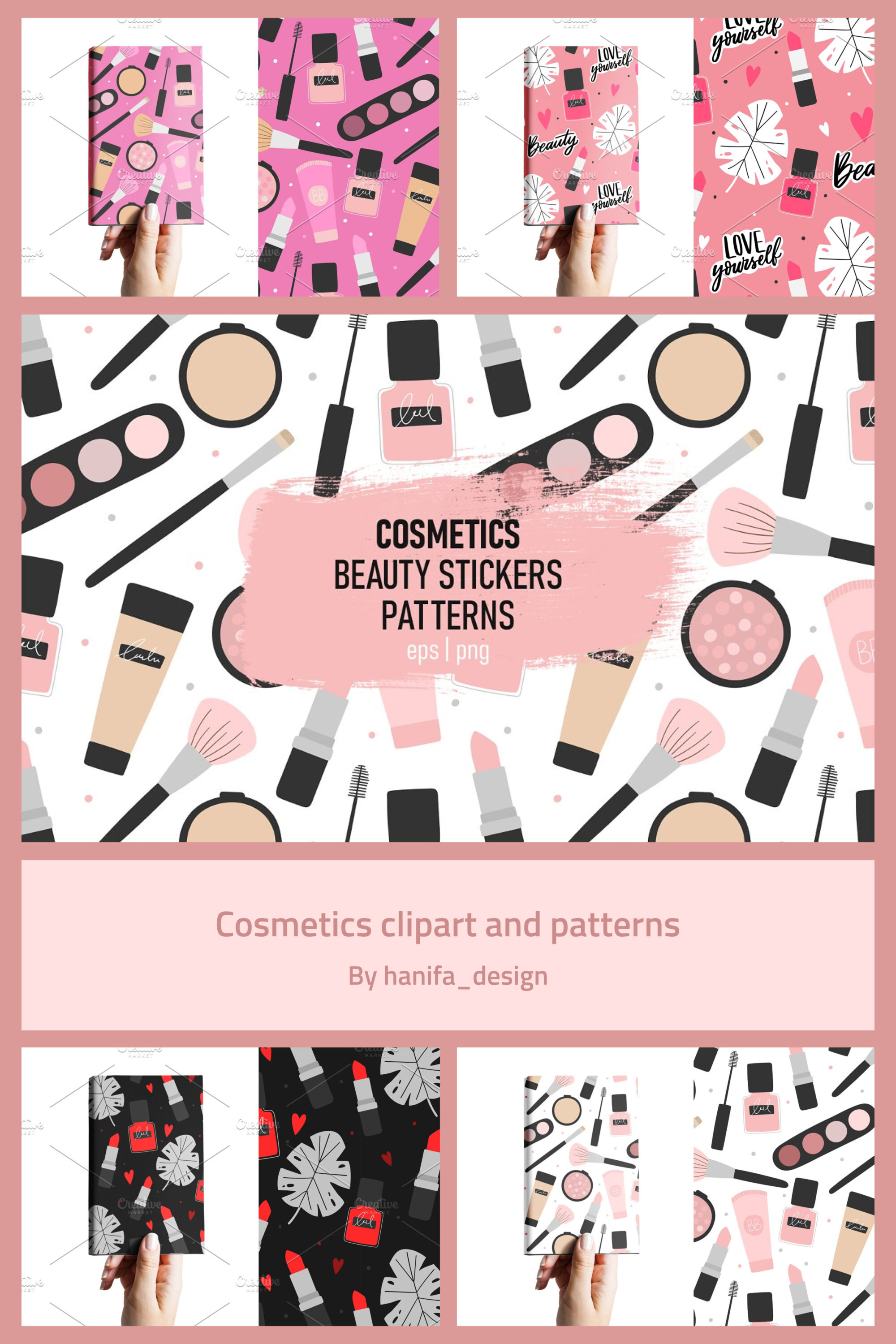 Cosmetics clipart and patterns of pinterest.