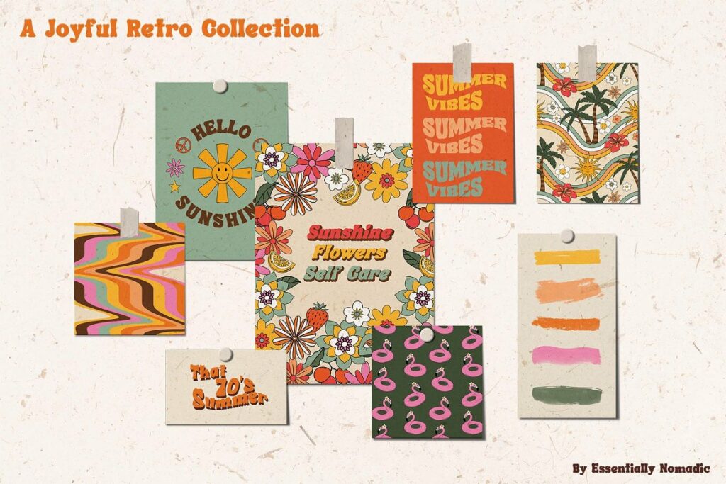 A Joyful Retro Graphic Collection – MasterBundles