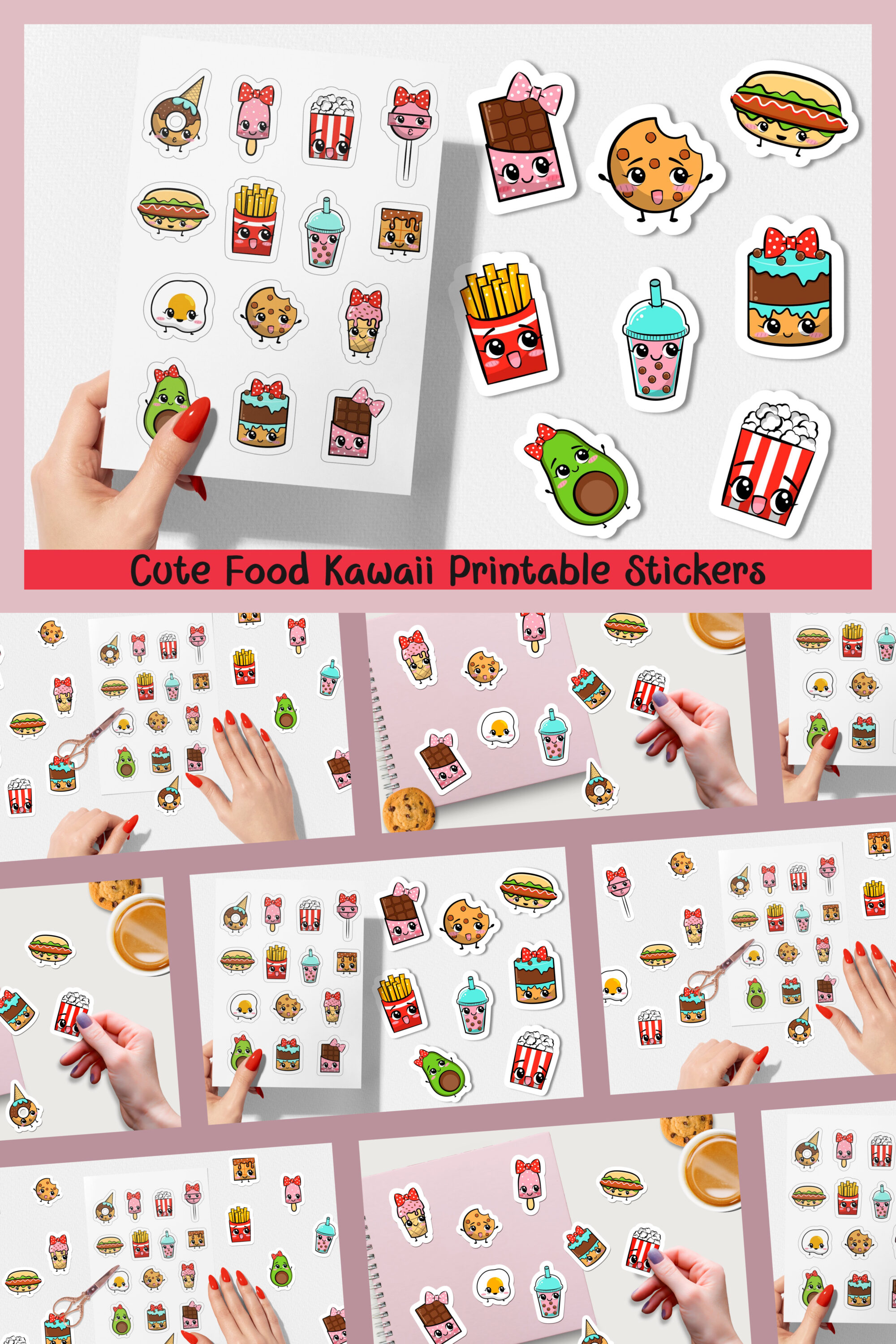 Cute food kawaii printable stickers of pinterest.