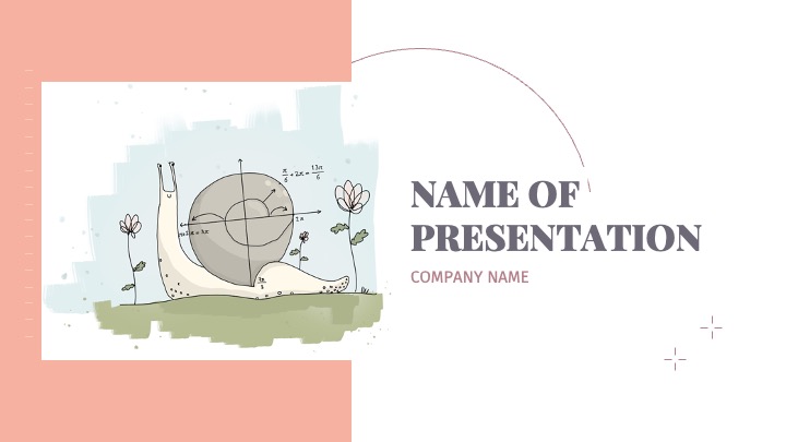 Presentation title with image snail.