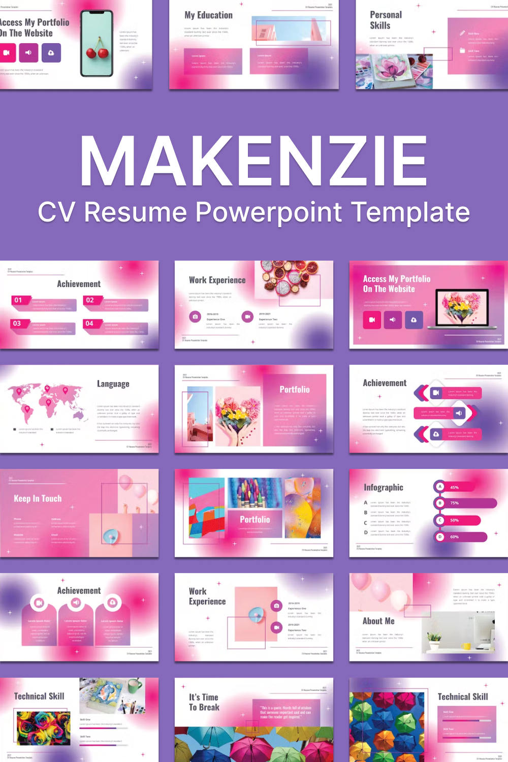 Resume powerpoint template of pinterest.