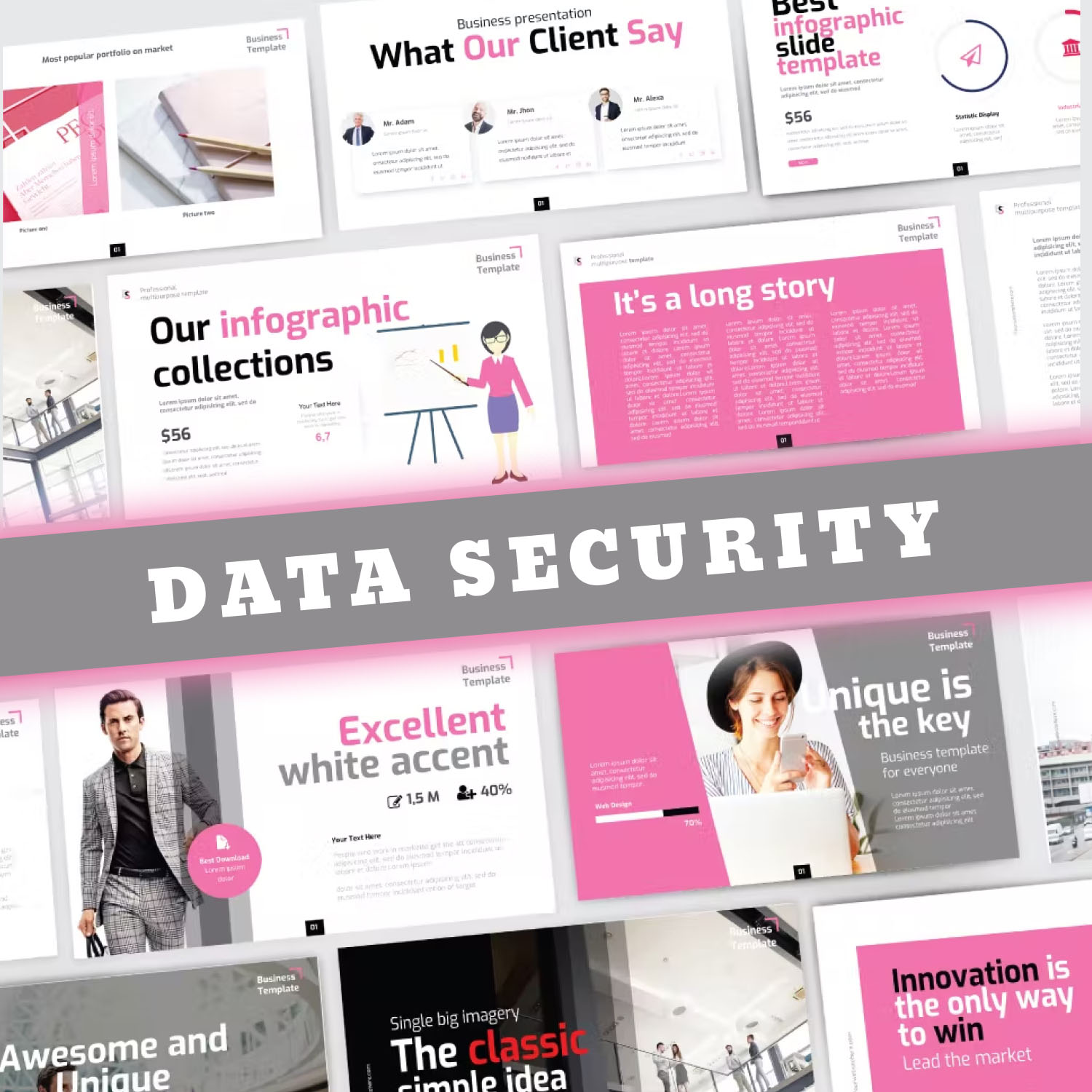 Prints of data security powerpoint.