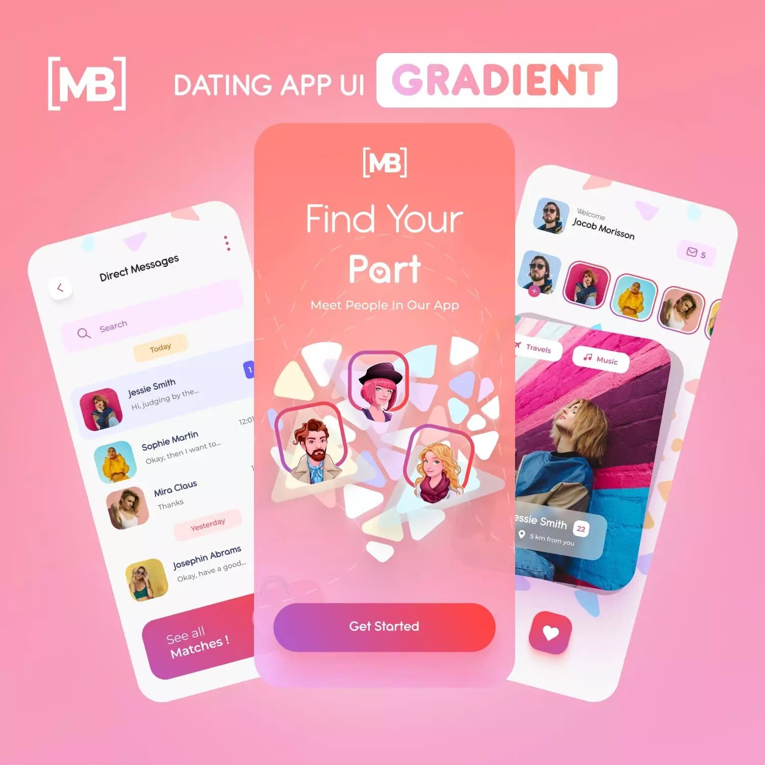 Dating App UI Gradient Preview 3.