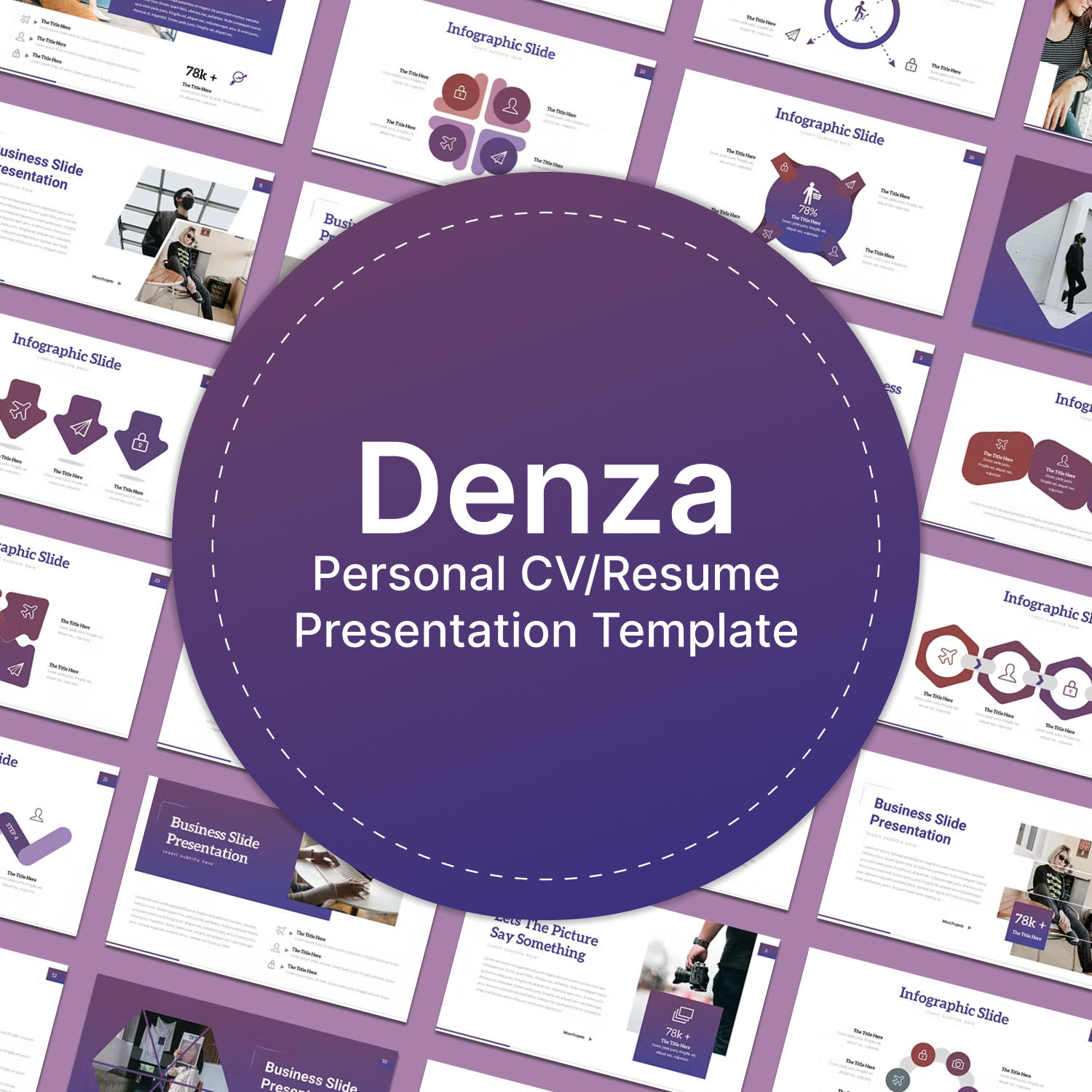 Preview denza personal cvresume presentation template.