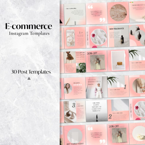 Prints of e-commerce instagram templates.