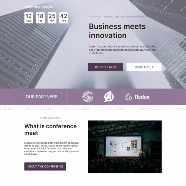 Event Landing Page Templates MasterBundles