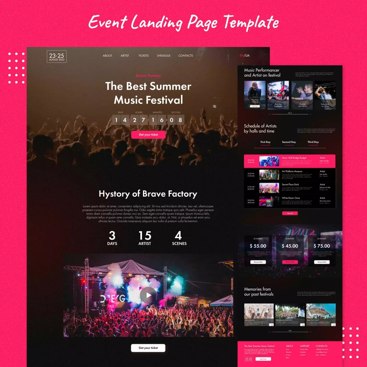 Event Landing Page Design Preview 2.