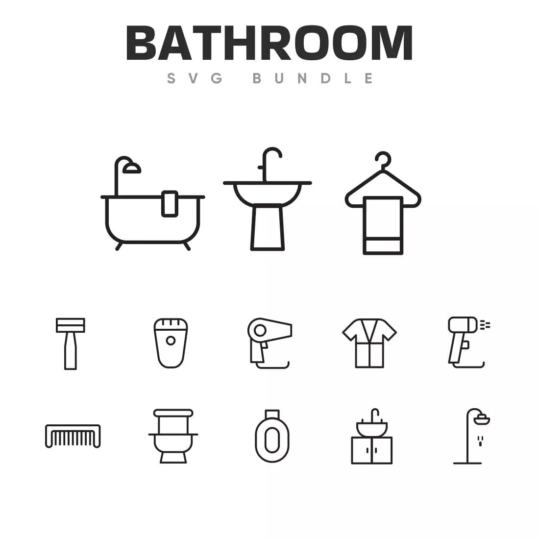 Extensive Bathroom SVG Bundle Preview 4.