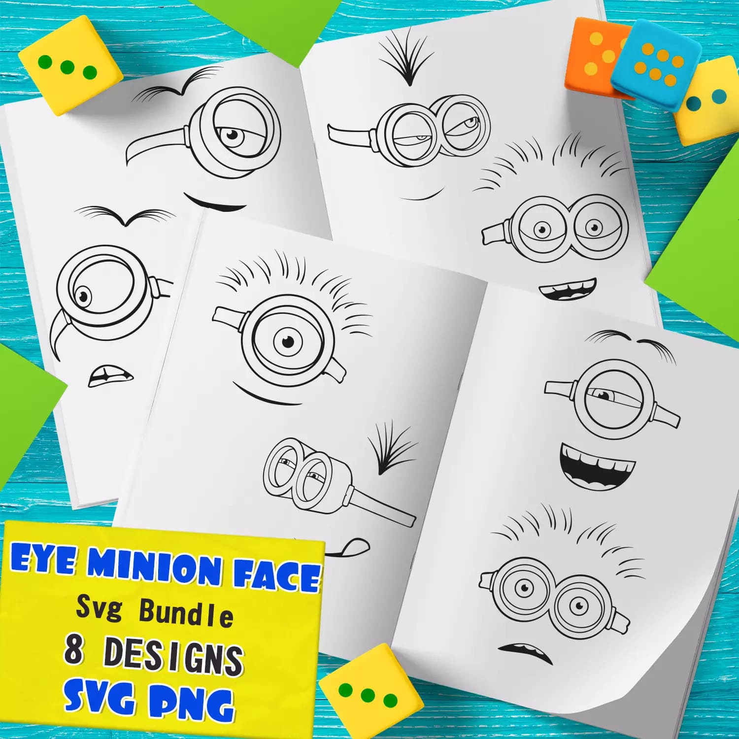 Eye Minion Face SVG Preview 9.