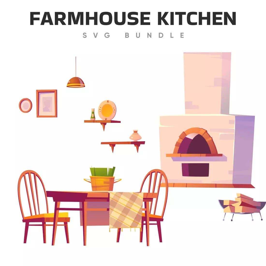 Farmhouse Kitchen SVG Bundle Preview 2.