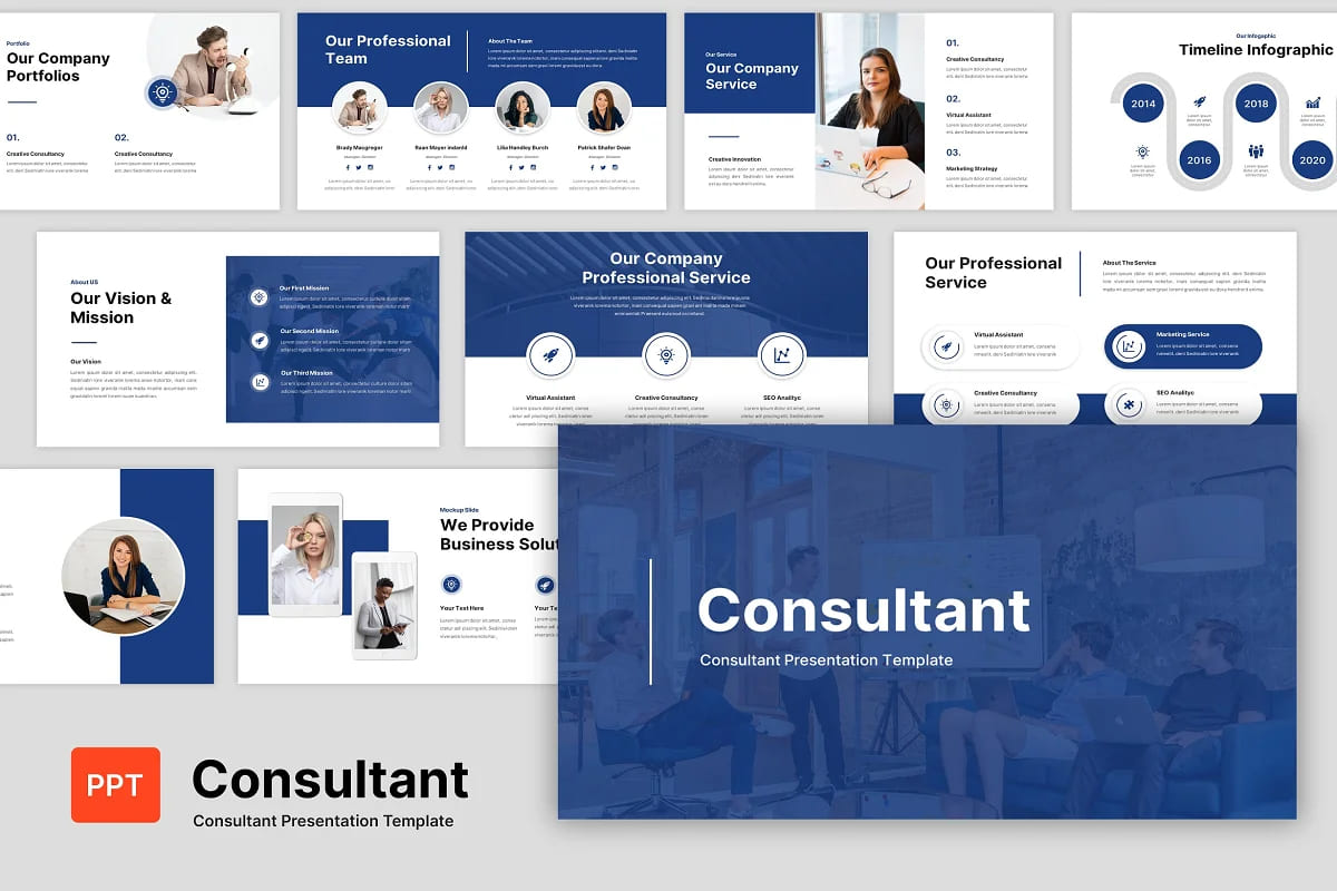 finance consultant powerpoint template.